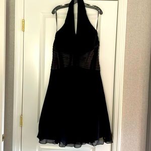 Tadashi halter silk cocktail dress